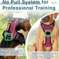 BARKBAY Dog Harness No Pull with ID Tag Pocket - Heavy Duty, Reflective, Easy Control for Large Dogs(Pink/Black,XL)