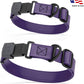 Dogline Biothane Waterproof Dog Collar with Herm Sprenger Stainless Steel Quick Release Buckle – Heavy Duty Tactical Durable Collar for Dogs – Comfortable and Safe Pet Collar, W 3/4" L 12-19", Purple