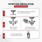 Yes4All Punching Bag Hanger, Stainless Steel Swivel Chain with 4 Snap Hooks for Heavy Bag, Gym Swing, Trapeze, and Hammock