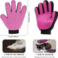 VCZONE 2 in 1 Cat Grooming Glove, Double-Sided Use Pet Hair Remover Glove, 1 Side is Gentle Grooming for Dogs, Cats, The Other is Effective Hair Remover for Furniture, Clothing (Pink, Right-Hand)