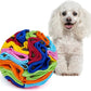 Pet Snuffle Ball, Puzzle Sniffing Interactive Dog Ball for Blind Dogs Training Stress Relief Dog Enrichment Toys Treat Machine Washable (15cm, Rainbow Color Upgrade)