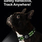 TagME Airtag Dog Collar,Waterproof Reflective Pet Collar with Airtag Holder,Soft Padded and Double D-Rings for Puppy,Green