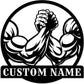 Customized Metal Gym Name Sign, Personalized Sports Room Wall Art,Metal Gym Sign,Unique Fitness Wall Sign, Gym Lovers Unique Gift, Gym Wall Art,Training Center Sign (Style-10)