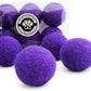 Wool Cat Toys - Felt Cat Toy Balls for Small Pet Fetch and Play - Eco Friendly Quiet Wool Ball Cat Toy for Cats and Kittens - Choose Your Colors (Purple)