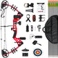 Youth Compound Bow Set 15-45 Lbs for Teens and Beginner, Package with Archery Hunting Equipment, Max Speed 260fps, Adjustable, Right Hand