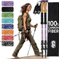 100% Carbon Fiber Trekking Poles by USA Brand - Ultra Strong Lightweight Collapsible Hiking Poles with Cork and EVA Foam Grips & Quick Adjustable Flip Locks