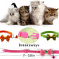 16 PCS Cute Cat Collars with Bells - Breakaway Collars for Girls & Small Kittens - Pink, Bowtie Design - Kitten Supplies