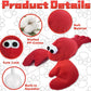 JKW Squeaky Dog Toy for Small & Medium Dogs, Puppy Plush Toys (S, Lobster)