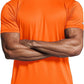 Zengjo Athletic Shirts for Men Short Sleeve Quick Dry Workout Running Gym Sport Exercise Tee Moisture Wicking