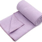 Eunzel Yoga Towel,Hot Yoga Mat Towel with Grip Dots Sweat Absorbent Non-Slip for Hot Yoga, Pilates and Workout 24" x72", Taro Purple