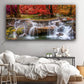 Yxbhhym Landscape Canvas Wall Art Waterfall Painting -Trees Forest Picture Prints-Fall Scenery Artwork Picture for Living Room Bedroom Home Office Wall Decor Framed -20x40inches