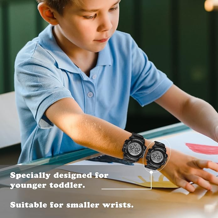 Kids Watch,Boys Watch for 3-15 Year Old Boys,Digital Sport Outdoor Multifunctional Chronograph LED 50 M Waterproof Alarm Calendar Analog Watch for Children with Silicone Band,Kids Gift