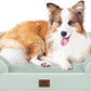 EHEYCIGA Orthopedic Large Dog Bed, Waterproof Memory Foam, Non-Slip Bottom, Sage Green, 41"L x 27"W x 6.5"Th