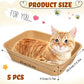 Tessco 5 Pack Small Disposable Litter Box Kitten Disposable Cat Litter Tray 16.1 x 11.2 x 3.7 Inch Paper Box for Indoor Outdoor Small Animals Cat, Hamster, Guinea Pig, Mice, Bunny and More