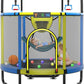 YORIN Trampoline for Kids 66'' 60'' 55'' Toddler Mini Small Trampoline Outdoor Indoor Trampoline W Basketball Hoop, Swing, Adjustable Gymnastics Bar, Gift for Baby, Toddlers & Kids