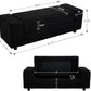 Teddy Storage Ottoman Bench for Bedroom, Comfy Boucle End of Bed Bench with Large Hidden Storgae Space, 55 inches Window Bench for Living Room/Reception Room/Mudroom, Black