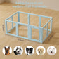 DIY Clear Acrylic Dog Playpen House,Quick Easy Assembly and Disassembly,Strong Floor Suction,Indoor and Outdoor Use,Easy Cleansing Puppy Fence (Sky Blue, 30.3" H, 10PCS)