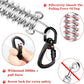 Red Chew Proof 30FT Dog Tie Out Cable, Heavy Duty Dog Lead for Yard & Camping