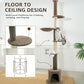 Made4Pets Floor to Ceiling Cat Tree 93-106'',Tall Cat Tower 5 Tiers, Adjustable Height, Stable Cat Tree Tower with Scratching Posts, Fluffy Condo, Hammock and Ball Toy for Indoor Cats/Kitten, Brown