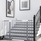 Cumbor 29.7-46" Baby Gate for Stairs, Gifts for Mom-Auto Close Dog Gate for The House, Easy Install Pressure Mounted Pet Gates for Doorways, Easy Walk Thru Wide Safety Gate for Dog, Gray