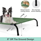 50" Lx35 Wx8 H Cooling Elevated Dog Bed for Large Dogs with Non-Slip Floor Protectors & Breathable Mesh, Raised Indoor & Outdoor Dog Cot Pet Hammock, Green