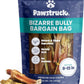Pawstruck Natural Bizarre Bully Sticks Bargain Bag for Dogs & Puppies - Variety Pack of 8-12" Long Lasting Eco-Conscious Beef Chew Treats - 1 lb. Bag - Packaging May Vary