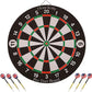 Dart Board, Dart Game Set with 6 Metal Darts and Double-Sided Flocking Dartboard (18 Inches)
