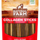 Natural Farm Collagen Sticks (6 Inch, 20 Pack). Odor-Free, 95% Natural Collagen Dog Chews, Supports Healthy Joints, Skin & Coat - Best Rawhide Alternative for Small & Medium Dogs