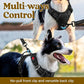 rabbitgoo Dog Harness for Large Dogs, No Pull Pet Vest with 3 Buckles, Adjustable Soft Padded Pet Harness with Easy Control Handle and Reflective Strips, Black, L