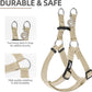 PUPTECK No Pull Dog Harness Soft Adjustable Basic Nylon Step in Puppy Vest Outdoor Walking with ID Tag, Cream, XS