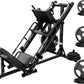 RitFit Adjustable Leg Press and Hack Squat Machine with Weight Plate Set, Professional Home Gym Equipment with Linear Bearings, Specialized for Complete Lower Body Workouts and Weight Storage Posts