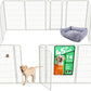 FXW Homeplus Unleashed Indoor Dog Playpen - Stress-Free and Safe Play, Heavy Duty 45 Inch 16 Wire Panels Dog Pen for Large Dogs, White│Patented