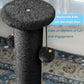 Kilodor 34Inch Tall Cat Scratching Post,4.3Inch Diameter Large Sisal Cat Scratch Post with Ball, Sturdy and Durable Cat Scratcher for Indoor Cats Adults Black