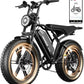 HOVSCO Electric Bike for Adults with 1500W Peak Motor, 20" Fat Tire Electric Dirt Bike, 28MPH All-Terrain E-Bike, 48V 15AH Battery, Electric Motorcycle for Road Sand Mountain Snow Adventure