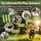 3PCS Green Woven Pet Chew Set, Dog Chew Accessories, Cat Interactive Chews, Safe & Durable Braided Chews for Dogs, Cats & More Pets