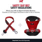 Tuff Pupper Dog Seat Belt | Adjustable Length Dog Seatbelt Restraint | Tangle-Free Locking Carabiner | Shock-Absorbing Bungee | Reflective Stitching for Visibility | Universal Fit for Cars & Trucks