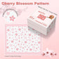 MIZOK Dog Pee Pads 28x34in Pink, Puppy Pads Extra Large Absorbent with Adhesive Tabs 6-Layer Leak-Proof Quick-Dry Design Odor Control for Potty Training, Cherry Blossom Prints (40 Counts)