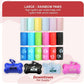 Downtown Pet Supply Rainbow Paw Print Poop Bags (520 CT & 2 Dispensers) - Leak-Proof, Unscented, Clips to Dog Leashes & Harnesses