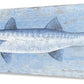 Yihui Arts Blue and White Fish Canvas Wall Art – Coastal Paintings with Textured for Living Room Bedroom Bathroom Decor