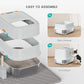 XL Stainless Steel Cat Litter Box Top Entry Extra Large Metal Litter Box with High Side for Big Cats, Multiple Cats, No Odor, Easy to Clean, Anti-Urine Leakage, Dog-Proof, Non-Sticky（Grey）
