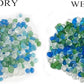 Sea Glass Stones, 0.85LB/385g Mix Blue Aquarium Gravel Rocks, Blue Green White Pebbles for Fish Tank, Sea Glass for Vase Filler Craft
