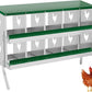 10 Hole Chicken Nesting Box with Roll Out Egg Tray, Rustproof & Ventilated Chicken Laying Boxes for Hens, Chickens, Ducks | Easy-Clean Poultry Coop Accessories, Green with Stand