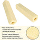 RealPlus Ceramic Bio Filter Media for Aquarium Sump Canister Pond Fish Tank Canister Koi Pond, Vast Surface Area, 80pcs, Yellow