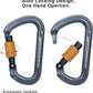 SOB Auto Locking Climbing Carabiner Clips,Heavy Duty Asymmetrical Carabiner Connector Used for Rappelling Gear Rescue Outdoor Projects Dog Leash