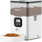 VOLUAS Automatic Cat Feeders - Dry Food Dispenser with Timer, Desiccant Bag, Programmable Portion Size Control 4 Meals Per Day, 10s Voice Recorder