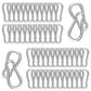 50PCS M4 Spring Snap Hook Carabiner, Heavy Duty Galvanized Steel Carabiner Clip, 110LBS Holding Capacity Spring Clips for Hammock Swing Outdoor Travel