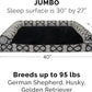 Furhaven Orthopedic Dog Bed for Large Dogs w/ Removable Bolsters & Washable Cover, For Dogs Up to 95 lbs - Plush & Southwest Kilim Woven Decor Sofa - Black Medallion, Jumbo/XL
