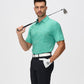 Esabel.C Jacquard Golf Shirts for Men Moisture Wicking Short Sleeve Performance Dry Fit Active Mens Polo Shirts