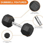Rubber Coated Hex Dumbbell Weight Set, Multiple Sizes Exercise & Fitness Dumbbells,100LB Set,110LB Set,200LB,350LB,450LB,550LB, 35-50Lbs Pairs for Muscle Toning, Strength Building & Full Body Workout