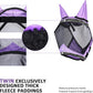Harrison Howard Pro Luminous Horse Half Face Fly Mask Large Eye Space with Ears UV Protection for Horse Gentle Lavendar L